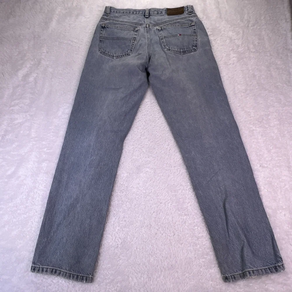 Y2K Tommy Hilfiger Jeans High Waist Mom Jeans Straight Light‎ Wash Women's 6 VTG
